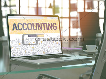 Accounting Concept on Laptop Screen.