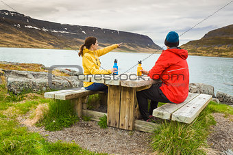 Couple having a nice day in nature