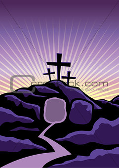 Christian Easter Background Illustration