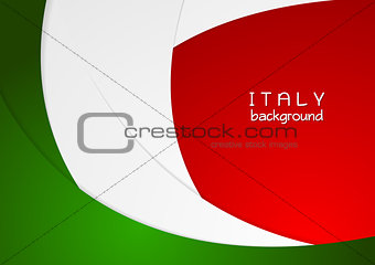 Corporate wavy bright abstract background. Italian colors