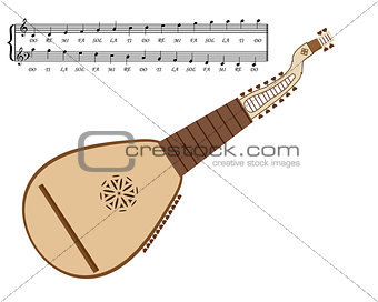 Kobza Ukrainian musical instrument