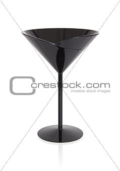 Black cocktail glass