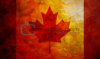 Canada Flag Grunge Background Illustration