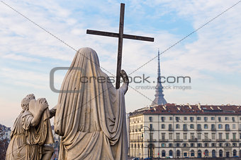 Turin, Italy - January 2016: Religion Statue