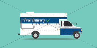 free delivery truck shipping transport ecommerce goods
