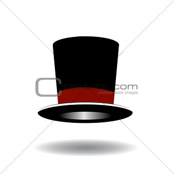 Black Top Hat vector illustration 