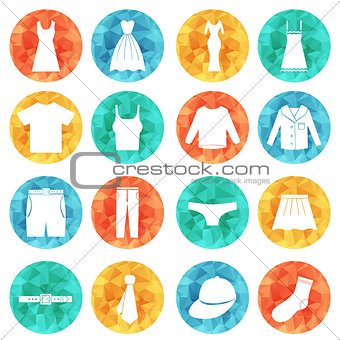 Clothes icons vector