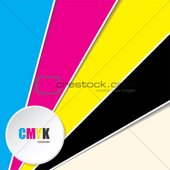 Abstract background with CMYK text