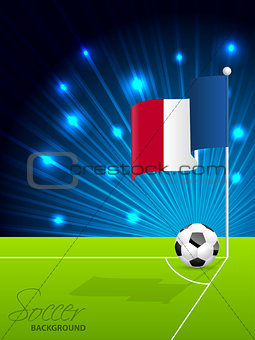 Soccer ball and french flag