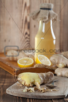 Ginger and lemon syrup