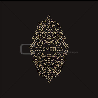 Cosmetics Monogram, Vector Illustration