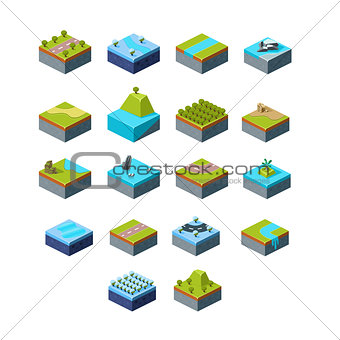 Vector of Isometric Landscape