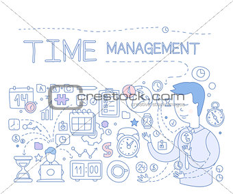 Time Management Infographics. Vector Illustration