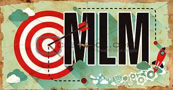 MLM on Poster in Grunge Design.