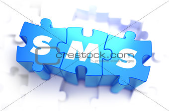 SMS - Text on Blue Puzzles.