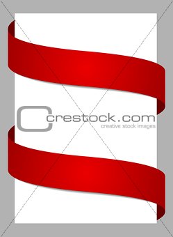 Abstract background with red ribbons