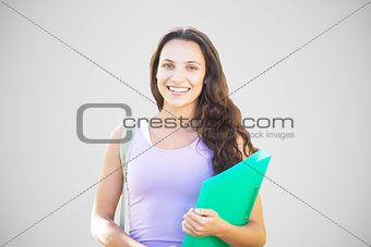 Composite image of smiling student