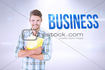 Business against grey background
