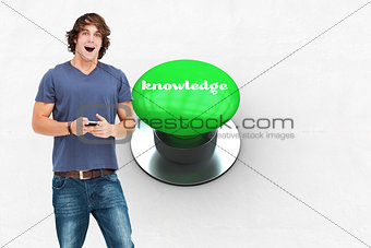 Knowledge against digitally generated green push button