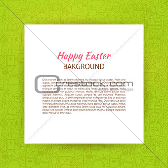 Paper over Happy Easter Line Art Background