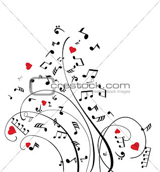 Musical Notes Hearts