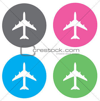 Vector Plane Flat Icon