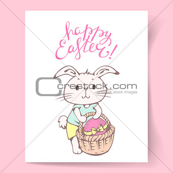 Easter card with Bunny