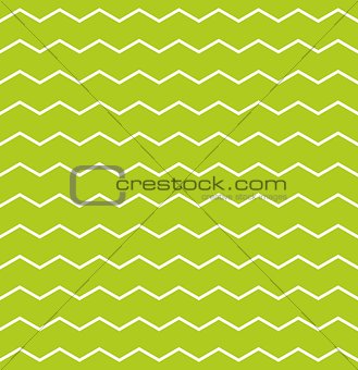 Zig zag green and white tile vector pattern