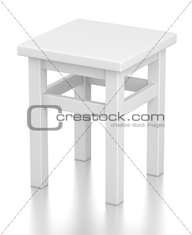 Gray stool isolated on white