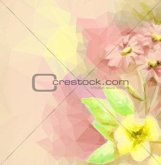 Floral Low Poly Pattern