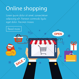 On line store, shopping