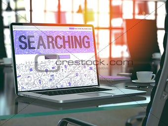 Searching Concept on Laptop Screen.