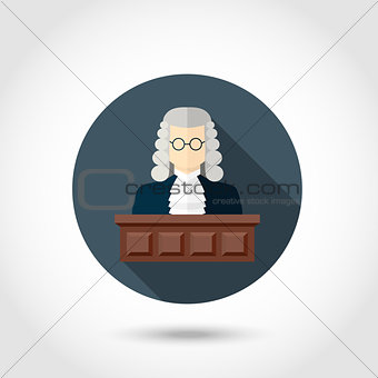 Judge flat icon