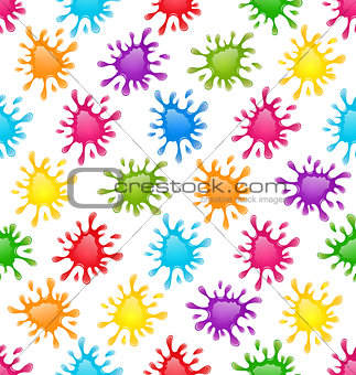 Pattern Colorful Stains Blots Splashes seamless