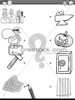 match elements coloring page