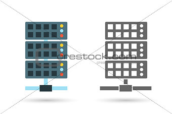 Server vector icon illustration
