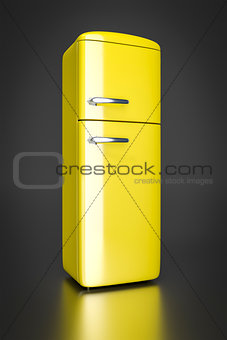 yellow refrigerator