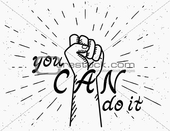 You can do it handwritten text with human fist