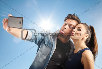 Selfie couple