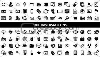 hundred media icons