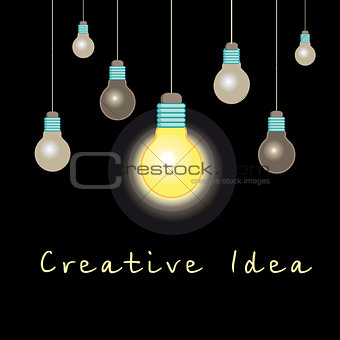 graphic light bulb idea concept