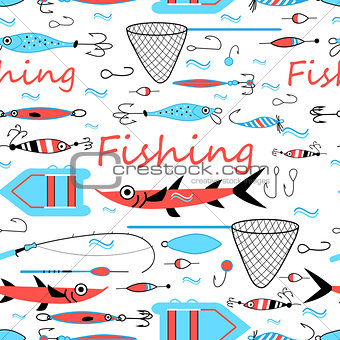 Graphic design elements for fishing 