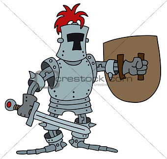 Funny knight in the armour