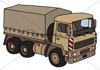 Sand military truck