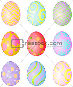 Set of Easter Eggs