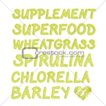 Green superfood background.