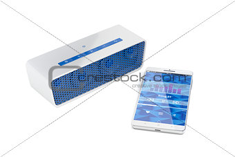 Smartphone and portable speaker
