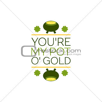 Saint Patricks Day Flat Style Typographical Element