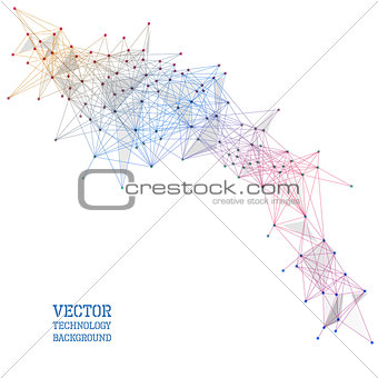 Network abstract polygonal background