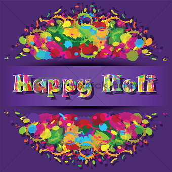 Abstract for Happy Holi colorful background. 